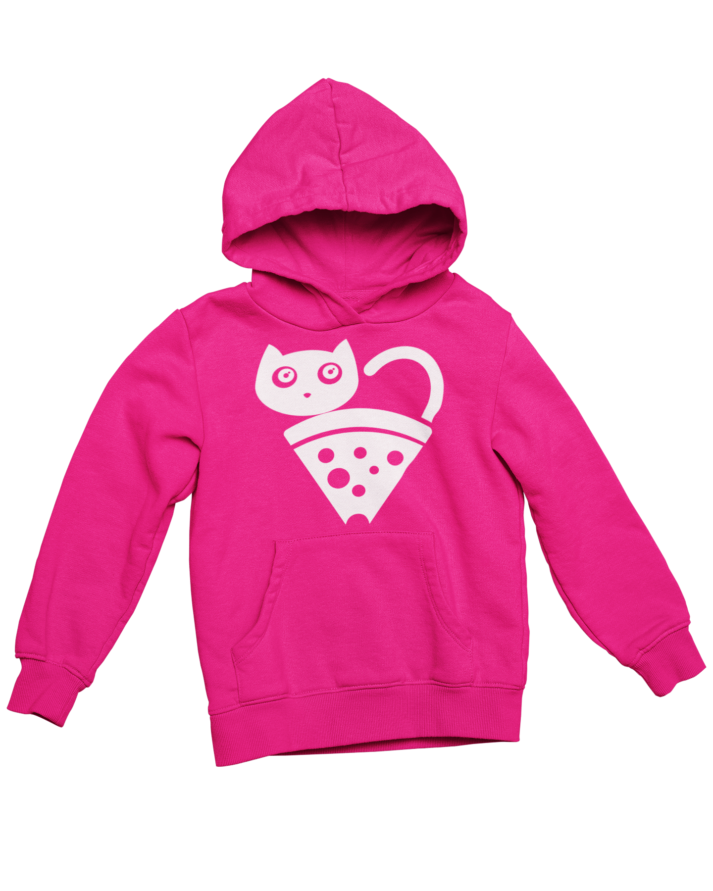 Pizza Cat Hoodie (White Logo)